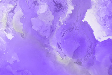 Hand painted alcohol ink background. Abstract delicate violet texture. Contemporary feminine wallpaper. 