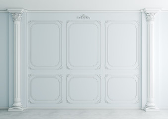 Interior in classical style (3d rendering)