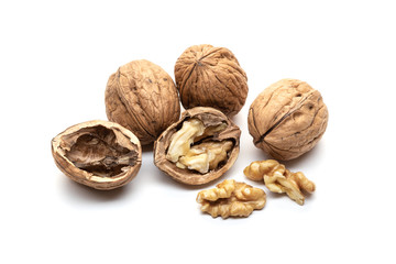Walnut isolated on white background