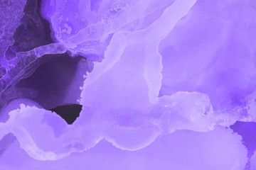 Naklejka premium Hand painted alcohol ink background. Abstract delicate violet texture. Contemporary feminine wallpaper. 