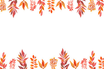 Autumn Background In Watercolor