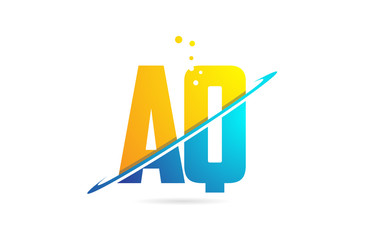 alphabet letter AQ A Q combination for logo company icon design