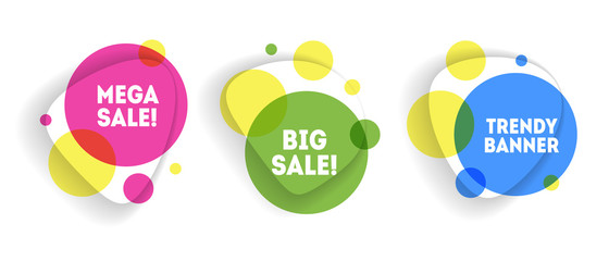 Modern abstract vector banner collection. 