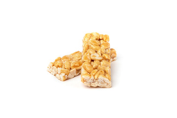  Peanut kozinaki isolated on white background.