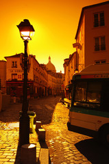 Bus in Montmartre street