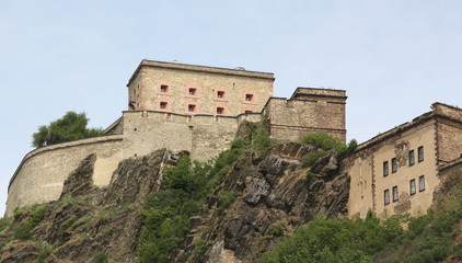 Fototapeta premium Ehrenbreitstein fortress from the 11th century in the city of Loblenz. Germany