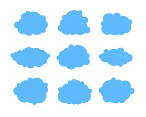 Cloud vector icon set 