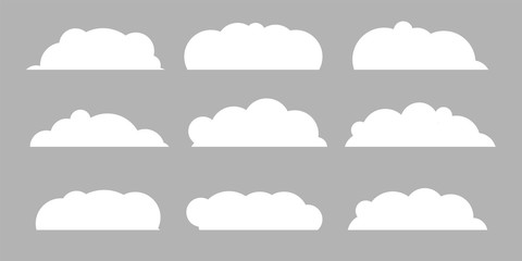 Cloud vector icon set 
