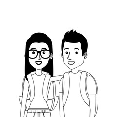 young lovers couple avatars characters