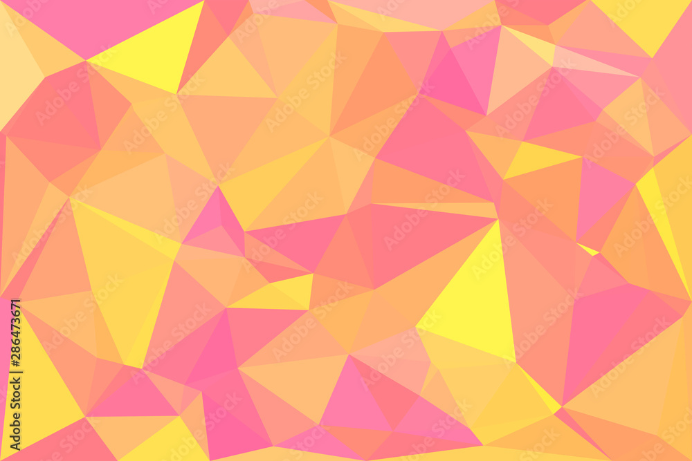 Poster vector triangular mosaic pattern. abstract geometric polygonal background.