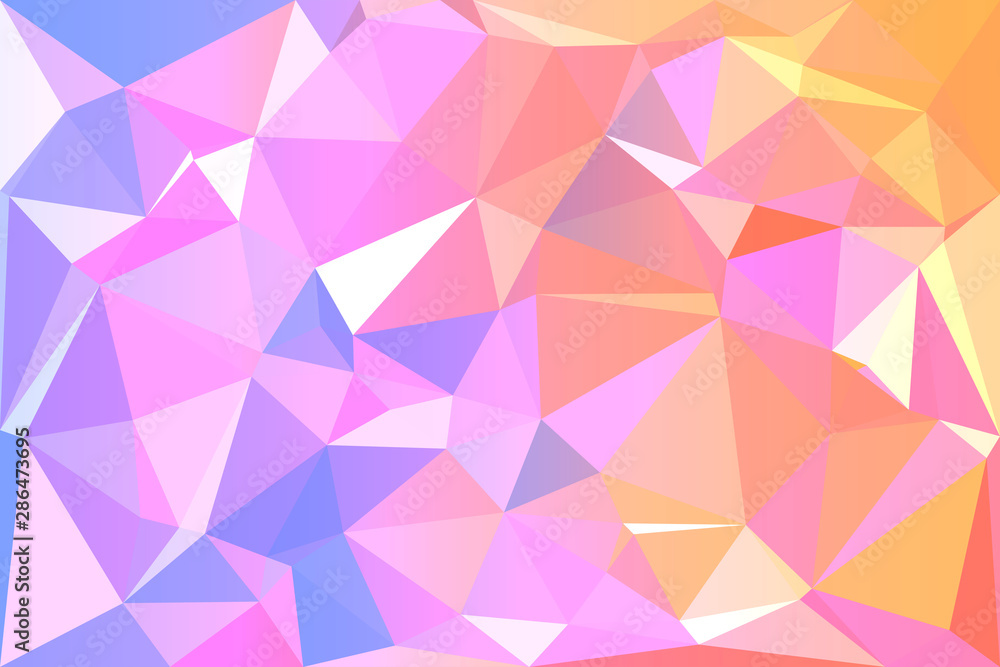 Poster vector triangular mosaic pattern. abstract geometric polygonal background.