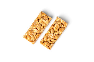  Peanut kozinaki isolated on white background.