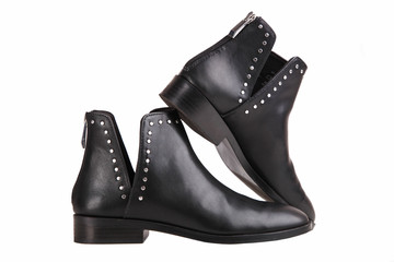 Pair of stylish black women's shoes