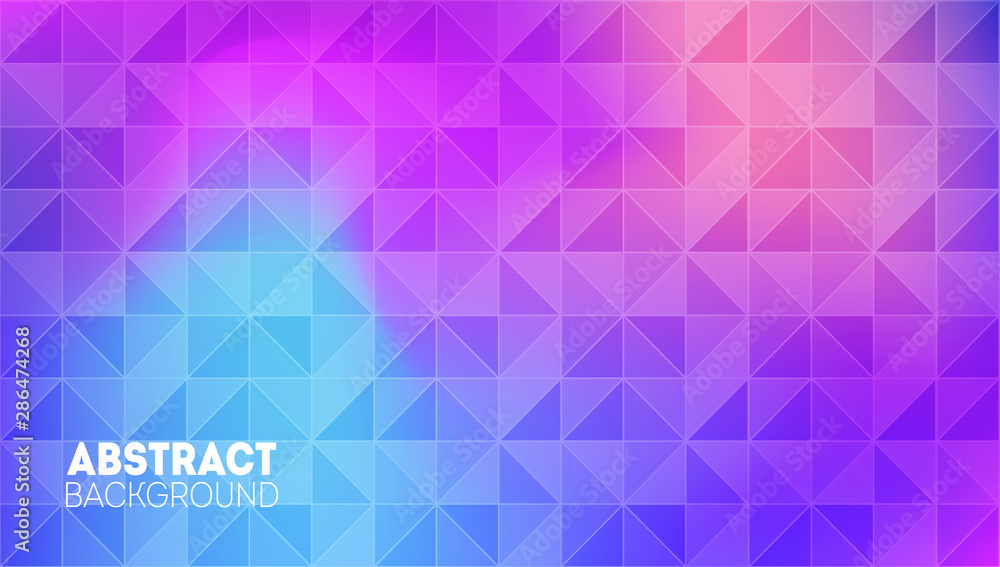 Poster geometric triangle background with gradient