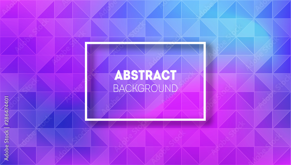 Poster geometric triangle background with gradient