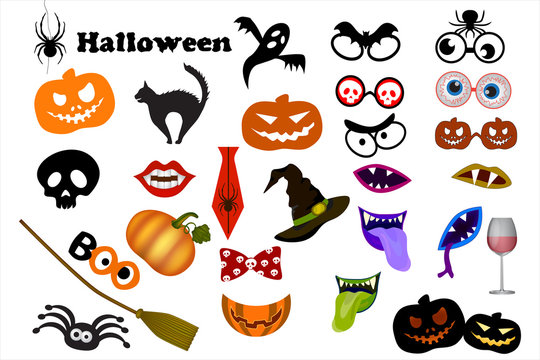 Halloween Photo Booth Props. Monster party printable and Masks Decorations