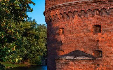 Old military fort with a bridge and a moat