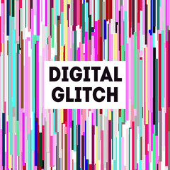 Digital glitch effect abstract background. Screen defect failure.