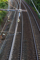 railway road tracks vertical image