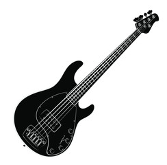 Fototapeta na wymiar Sketch of a classical variety electric guitar.