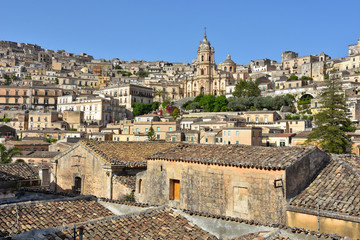 Holidays in the old town of Modica, Sicily, a UNESCO World Heritage Site.
