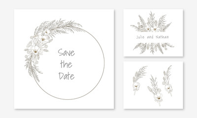 DRIED FLOWERS FRAME COLLECTION FOR BOHEMIAN WEDDING AND DECORATION.