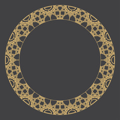 Circular baroque vector ornament.