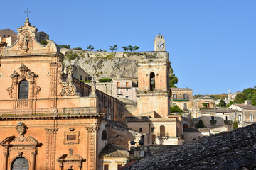 Fototapeta premium Holidays in the old town of Modica, Sicily, a UNESCO World Heritage Site.