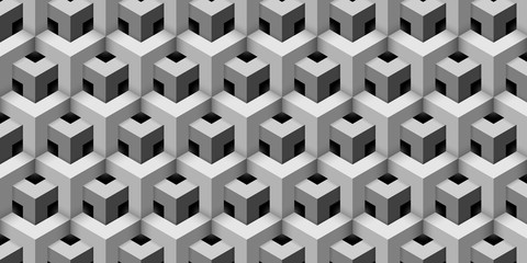 Trendy geometric background. 3d mosaic with hexagons 