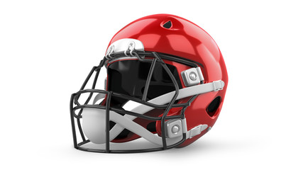 Fototapeta premium American Football Helmet Isolated on White