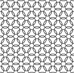 Naklejka premium Seamless arabic geometric ornament in black and white.