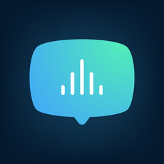 Social media icon. Sound bubble illustration for social networks