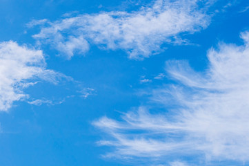 Cloud patterns in a sunny birght sky