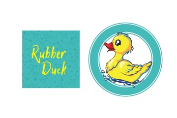 rubber duck pattern with lots of yellow funny ducks