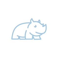 Rhino Line Logo Vector