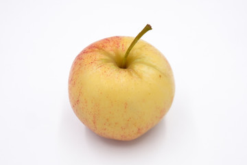 close up red apple isolated on white background