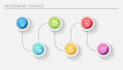 Minimal infographic design template. Vector illustration for presentation, banner, website, report.