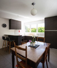 very romantic kitchen interior and dining room