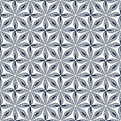 Abstrat floral vector pattern. Tiled flowers background. Illustration for wrapping paper, textile design. Decorative seamless pattern.