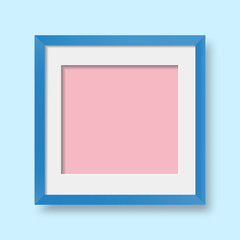 Realistic photo frame mockup isolated. Poster template for your presentations