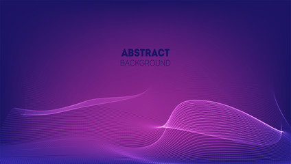 Futuristic 3d wave vector illustration. Technology concept. Big data vector background. 