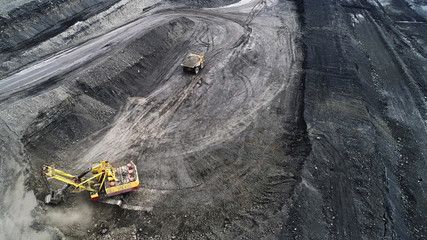Coal Mining Quarry. Aerial view. © nordroden