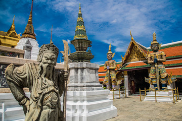 Fototapeta na wymiar Grand Palace views in Bangkok in Thailand