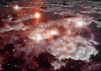 galaxy in a free space. 3D rendering