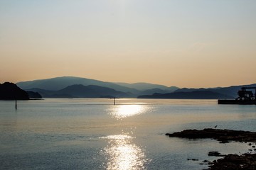 Fototapeta premium sunset from Hiroshima