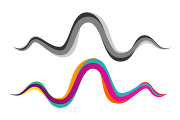 Motion sound wave abstract vector background
