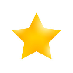 Gold star vector icon isolated