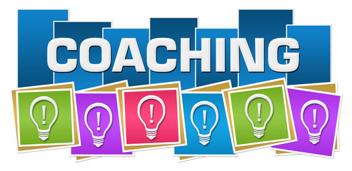 Coaching Bulbs Blue Colorful Squares Boxes 