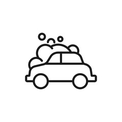 clean the car - minimal line web icon. simple vector illustration. concept for infographic, website or app.