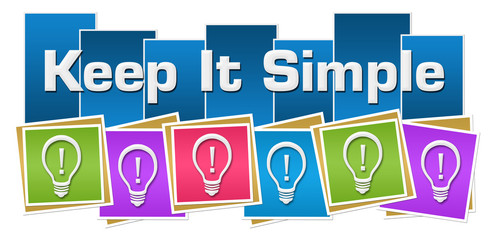 Keep It Simple Bulbs Blue Colorful Squares Boxes 
